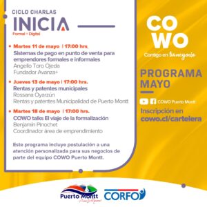 Programa Inicia COWO Puerto Montt Mayo